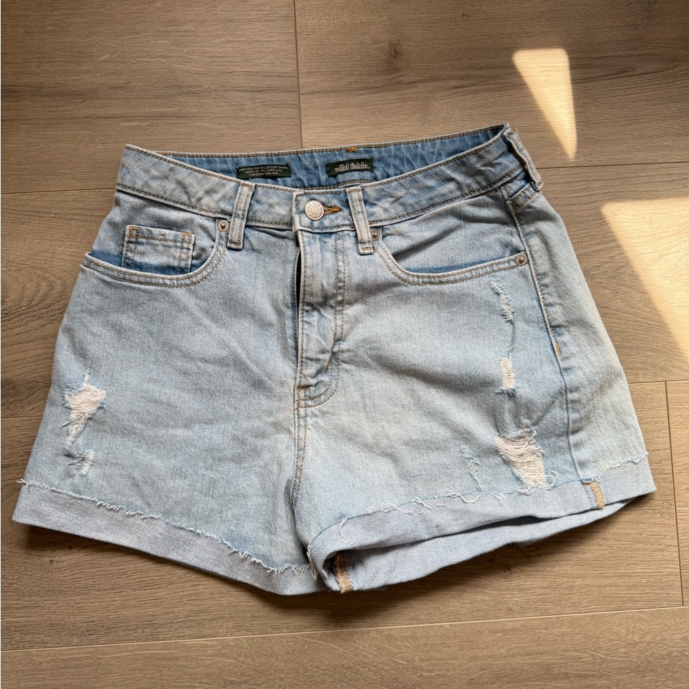 Wild Fable Light Blue Distressed Jean Shorts